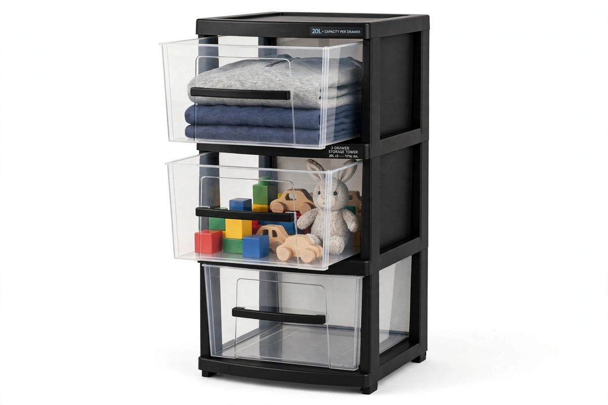 Plastic storage tower